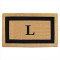 Nedia Home Nedia Home 02020M Single Picture - Black Frame 22 x 36 In. Heavy Duty Coir Doormat - Monogrammed M O2020M